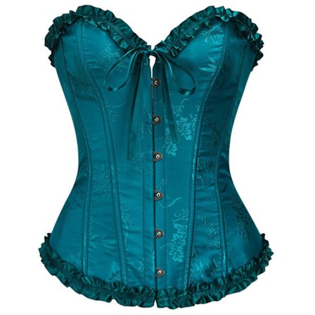 Waist Cincher Korsett Dame Midjeforming Blonde Bustier Formende Undertøy for Kvinner Midjeforming påfuglblå M