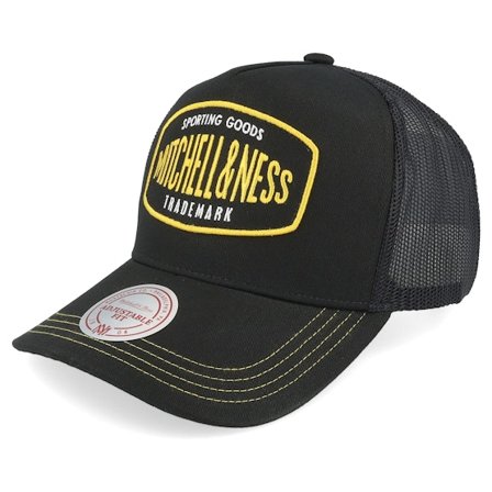 Mitchell & Ness - Sort trucker Kasket - Sporting Black A-Frame Trucker @ Hatstore