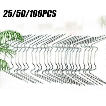 25-100X Rustfri Stål W Drivhusglasclips Elite Drivhuse Wire Clips