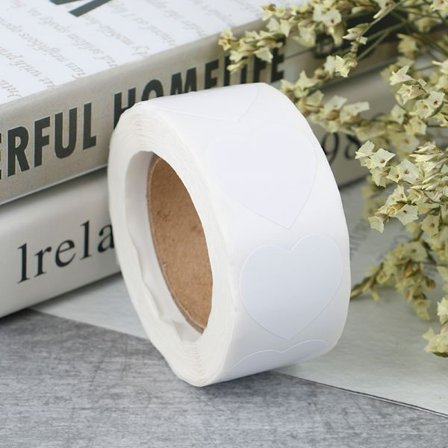 500 stk/rulle kjærlighet hjerteformede segletiketter Pakkeetikett-klistremerke