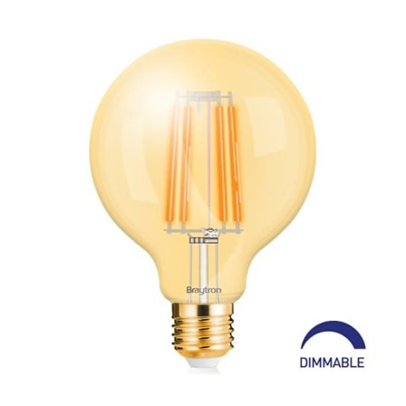 Ampoule LED G95 filament 6W E27 2200K Dimbar