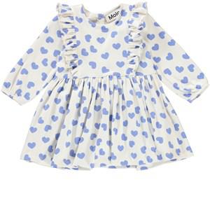 Molo Blue Hearts GOTS Chocho Printed Baby Dress 74 cm - Dresses - 74 cm - Blue