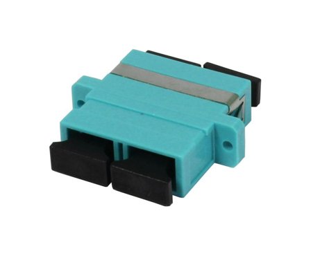 SYNERGY LWL-Kupplung,SC-Buchse/SC-Buchse, 50/125u Multimode, duplex, PVC, OM3, Keramikhülse, mit Flansch,