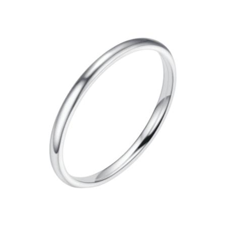 Elegant glatt overflate minimalistisk enkel stil tynn stablebaring for bursdag Silver US 8