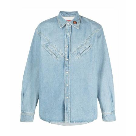 Kenzo - Skjortor - Blå - Herr - Storlek: Xl, Herr, Storlek: XL
