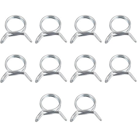 Dubbelfjädertrådslangklämma, 50 st 304 stål 10 mm