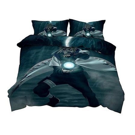 N19 Naruto Cover Printed Sängkläder Set Påslakan Quilt Cover Örngott Barn Present