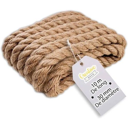 Creative Deco Tjock Jute Rep - Brun - 30mm - 546kg