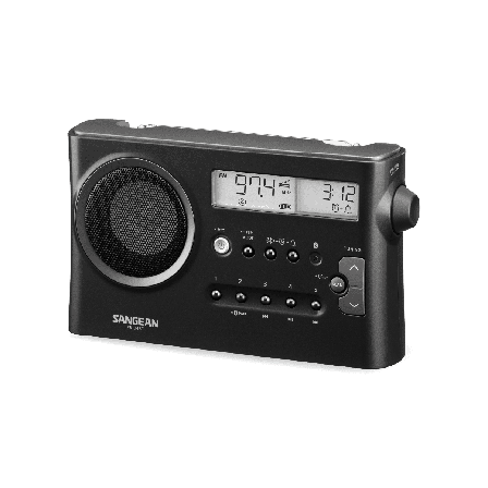 Sangean PR-D4BT AM/FM/Bluetooth Digital Tuning Radio, metallgrå