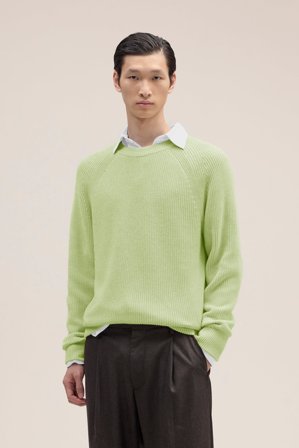 NN.07 Jacobo Pullover Herren Grün Baumwolle