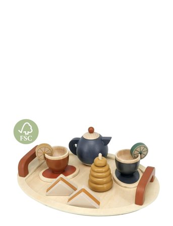 Magni Toys | Tea Set With Tray In Fsc Wood | 22X30X4.5CM