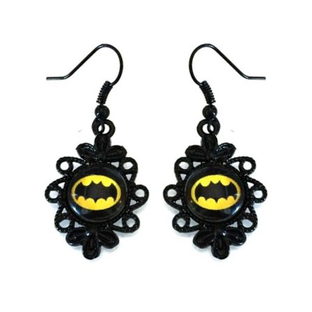 Earrings - Batman - Marvel - Black
