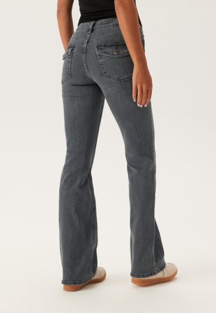 VERO MODA Vmflash Mr Flared Pocket Jns R Dark Grey Denim Tøj