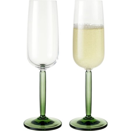 Kähler champagneglas 24 cl grön, 2-pack | Dukning & Servering > Glas > Champagneglas | Bagaren och Kocken
