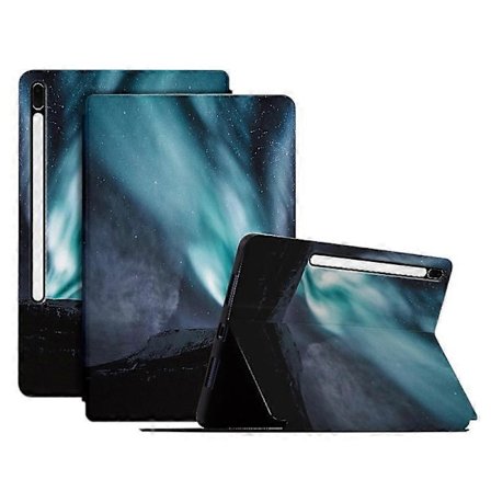Fodral för Samsung Galaxy Tab S7 FE/Tab S7+/Tab S8+ Mönstertryck PU Läder Flipskydd med Ställ