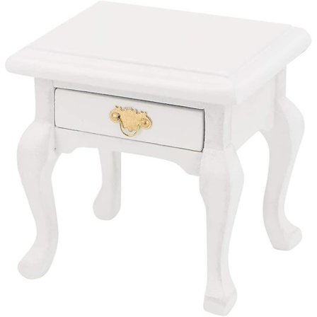 Trä retro hem sängbord miniatyr docka soffbord barngåva