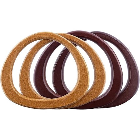 Trehåndtak for veske, runde trehåndtak, erstatningsverktøy for heklet og strikket veske, strandveske, stropp