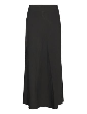 Viscose Maxi Skirt Lång Kjol Black Gina Tricot