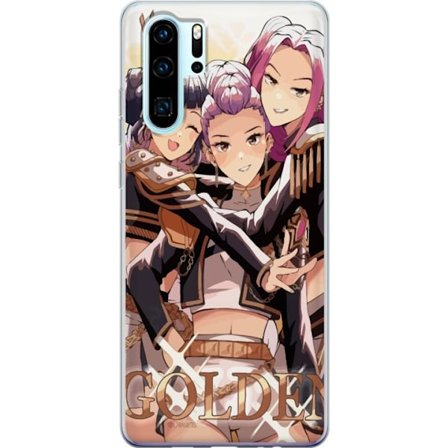 Kompatibelt Mobilskal till Huawei Huawei P30 Pro K-Pop Demon Hunters guld svart anime trio kpop e-sport inspirerad design kraftfull stil