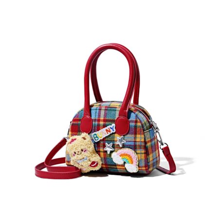 Sød ternet håndtaske til kvinder, moderigtig arbejdstaske, alsidig dametaske til daglig pendling