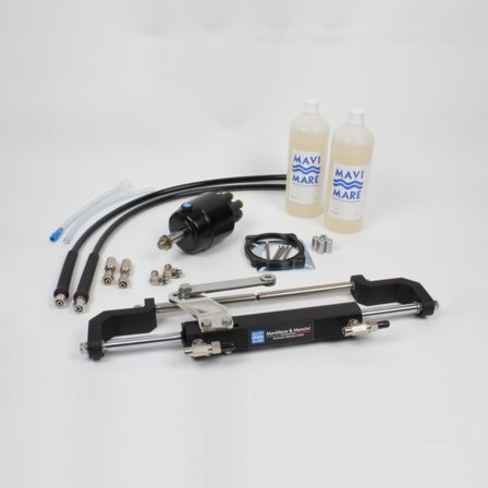 Hydraulická sada řízení Mavimare & Mancini GF150BRT, pro závěsné lodní motory do 150 hp + kormidelní pumpa + hydraulická hadice + olej + válec