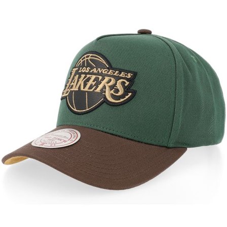 Mitchell & Ness - NBA Grön adjustable Keps - Hatstore Exclusive x Los Angeles Lakers Pro Crown Dark Green/Brown A-frame Adjustable @ Hatstore