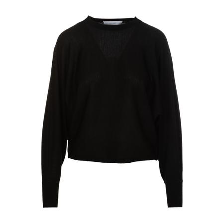 Kaos V-neck Strik Sort, Dame Striktrøjer