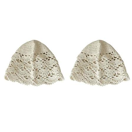 3 stk Håndlavet Hæklet Blonder Hat Vintage Turban Casual Elegant Beanie Til Kvinder Piger 2stk 22X20CM 2pcs 22X20CM