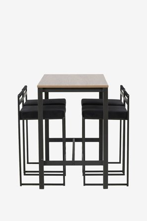 Venture Home - Barset Camden med 4st barstolar Opelika - Brun - Matgrupp 4 personer - Från Homeroom