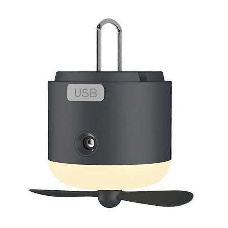 Mini USB Camping Ventilator Genopladelig Fjernbetjent Bærbar LED Lys Telt Hængende Loftventilator til Hjem Udendørs