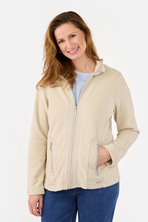 BRANDTEX - Fleece Jakke - Beige - Lynlåslukning