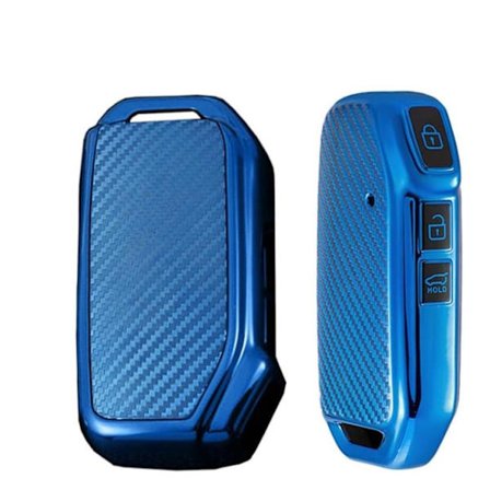 Blå - Bilnyckelhållare för Kia Sportage R GT Stinger GT Sorento Ceed