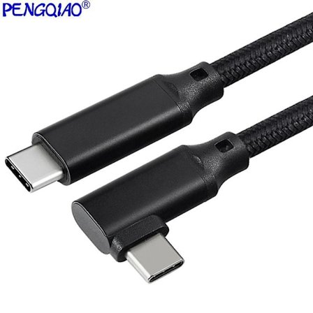 Link Cable 5m Type-c To Type-c Braided 90 Degree Signal Booster 6gbps Data Transfer - Virtual Reality Headset Gaming Pc