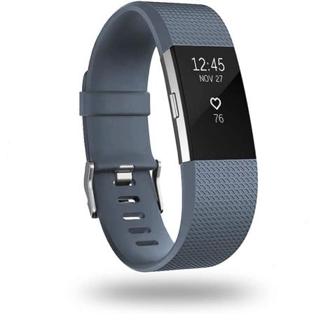 Erstatningsbånd som er kompatible for Fitbit Charge 2, Classic & Special Edition justerbare sportsarmbånd Slate Small