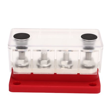 M8 Skruv 4 Terminal Kopplingsplint DC 12V till 48V 300A Röd för Bil Båt