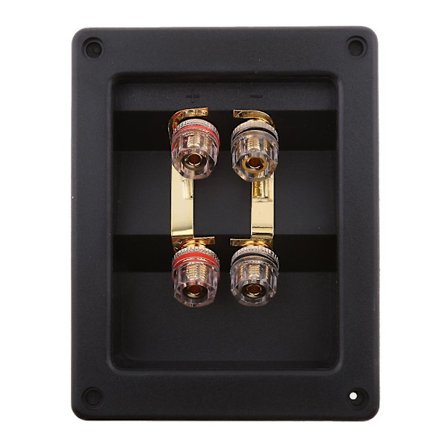 4-vejs højttalerterminal firkantet boks