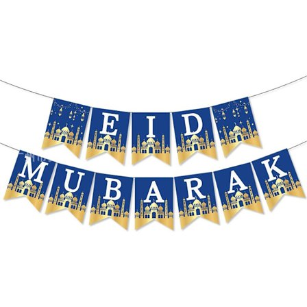 Eid Mubarak Banner Eid al-Fitr Fest Ramadan Hængende Banner