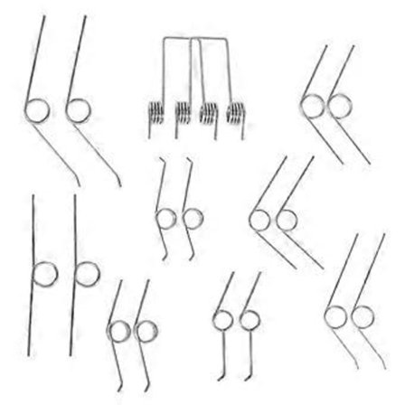 18 stk. Torsionsfjeder Lille Fjeder Torsionsfjeder Skraldespands låg Torsionsfjeder til Reparation