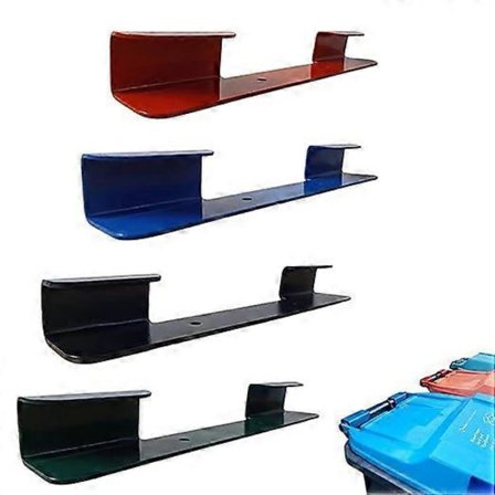 Utendørs søppelkassestativ, Sterkt søppelkassestativ i stål, Utendørs søppelkasseholder forhindrer glidning