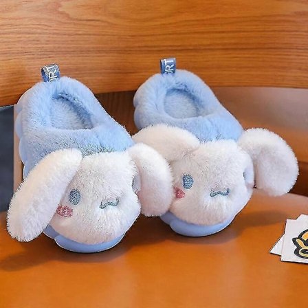 Nya Barns Många Söta Tecknade Platt Plyschtofflor Mjuk Sula Halkfria Varma Vinter Baby Pojkar Flickor Inomhus Hem Bomullsskor