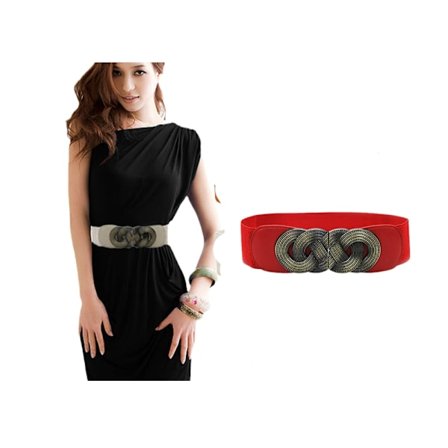 2 Elastiska band Dam Extra lång Herr Stor Antik mässing Spänne Modifikation XL Plus Bälte C