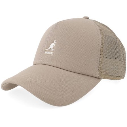 Kangol - Beige trucker Keps - Kg Kangaroo Khaki A-frame Trucker @ Hatstore