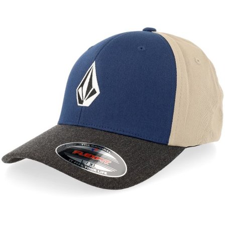 Volcom - Blå flexfit Keps - Full Stone Hat Dust Bowl Indigo Flexfit @ Hatstore