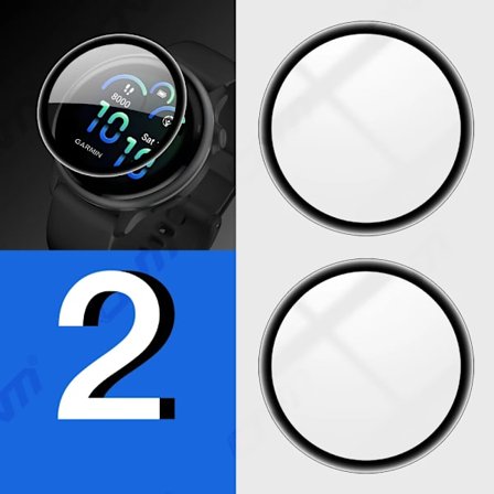 3D Skyddsfilm kompatibel med Garmin VivoActive 6 skärmskydd, full täckning 99% HD-klarhet repfri bubbelfria tillbehör