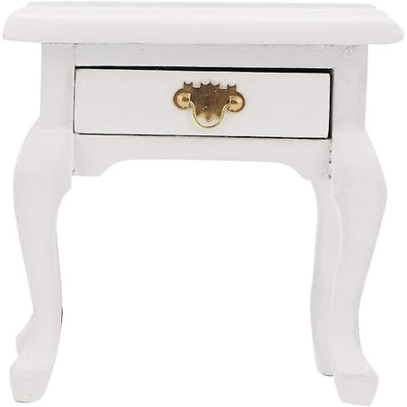 Mikrobord 1:12 dockhus sängbord, dockhus soffbord, barntillbehör Presentvit