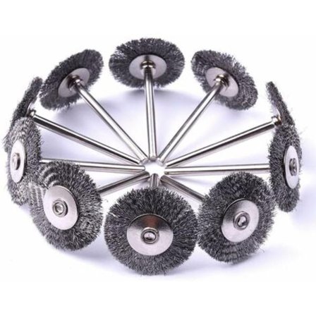 Pakke med 20 stk. 1"/25mm kopp børster Mini stålbørster for dremel roterende verktøy
