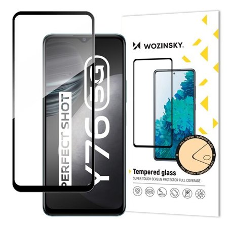 Wozinsky Herdet Glass Full Lim Super Tough Skjermbeskytter for Vivo Y76 5G / Y76s / Y74s svart