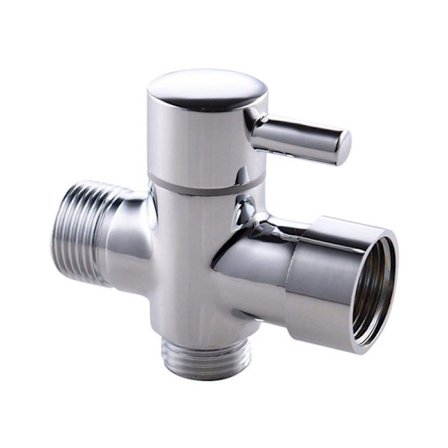 Varm 3-veis T-kobling med stengeventil for bad