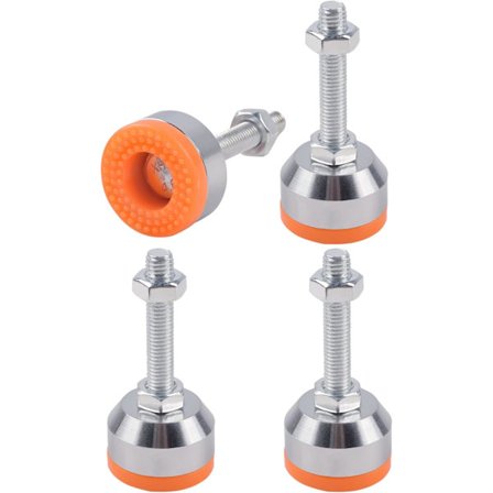 50*M10*100-4 PCS Nivelleringsføtter Justerbare Karbonstål Maskinføtter Heavy Duty Møbler L