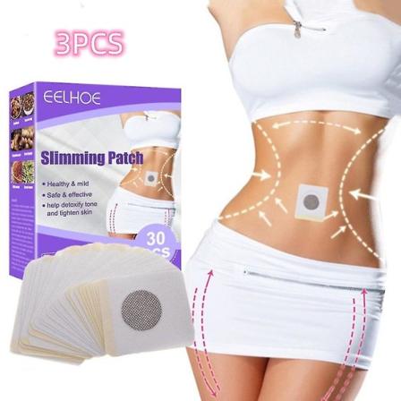 30-90stk Eelhoe Slankende Kroppsformende Patch Strammer Late Personers Tynne Magearmer Slankende Navle Klistremerke 100% Naturlig 90pcs